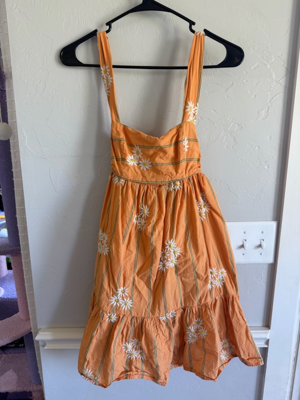 Urban Outfitters Orange Daisy Midi Dress